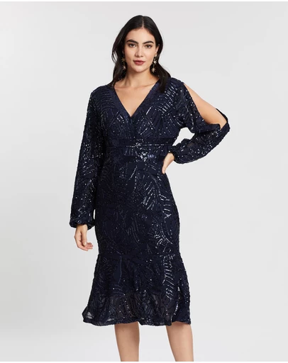 Alabaster The Label - Luminescence Sequin Sleeve Dress