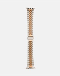 Friendie - Stainless Steel Link Bracelet Band - The Perth - Apple Watch Compatible