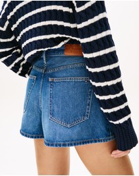 Tommy Hilfiger - High Rise Flared Denim Shorts