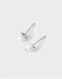 PDPAOLA - La Perla Mini Stud Silver Earrings