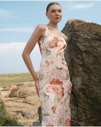 JUSTIN TONG - Ellaire Beaded Midi Dress