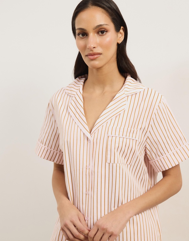 Atmos&Here - Esme Stripe Short Sleeve Pyjama Set