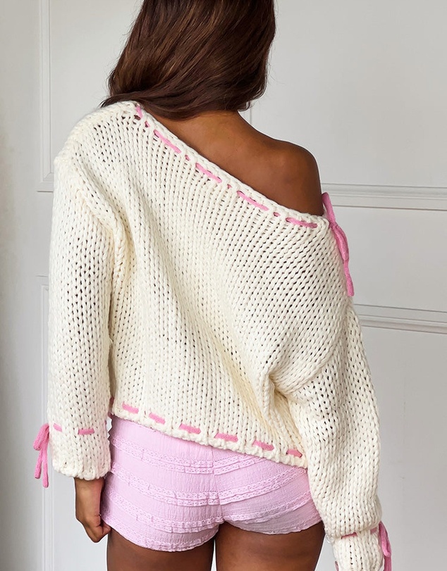 Beginning Boutique - Bea Cream Sweater