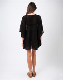 UNE PIECE - Scalloped Lace V-Neck Mini Kaftan