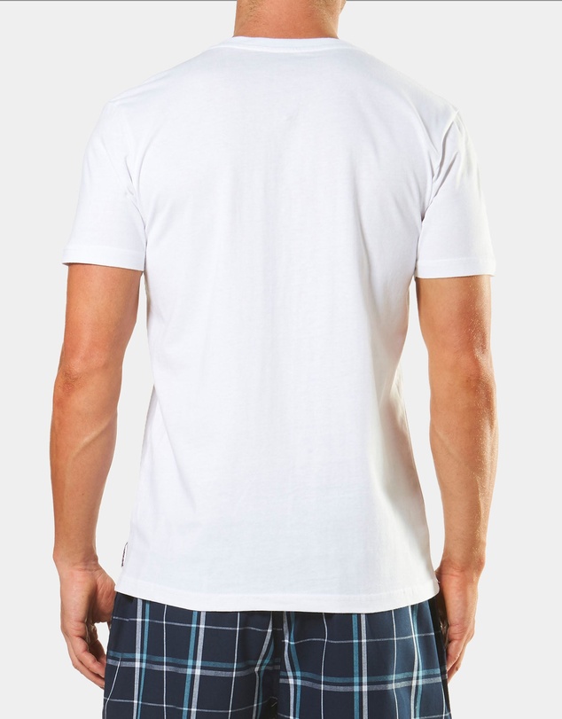 Mitch Dowd - Short Sleeve Henley Tee - White
