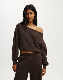 Cotton On - Relaxed Off Shoulder Sweatshirt