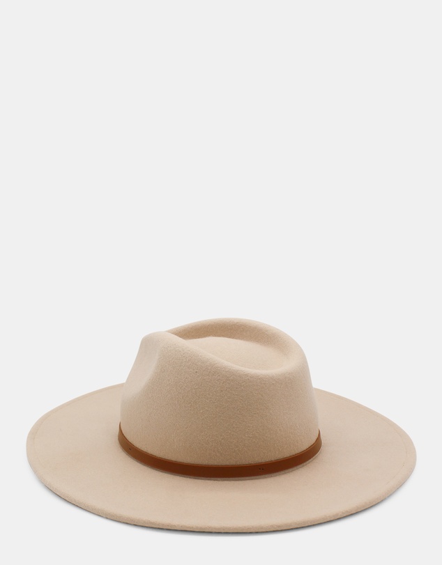 Morgan & Taylor - Dove Wool Fedora in Beige