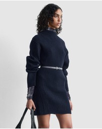 & Other Stories - Rib-Knit Mock-Neck Mini Dress