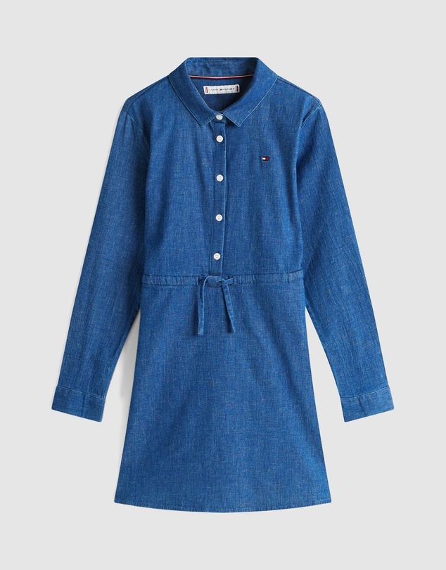 Tommy Hilfiger - Stretch Denim Shirt Dress - Kids