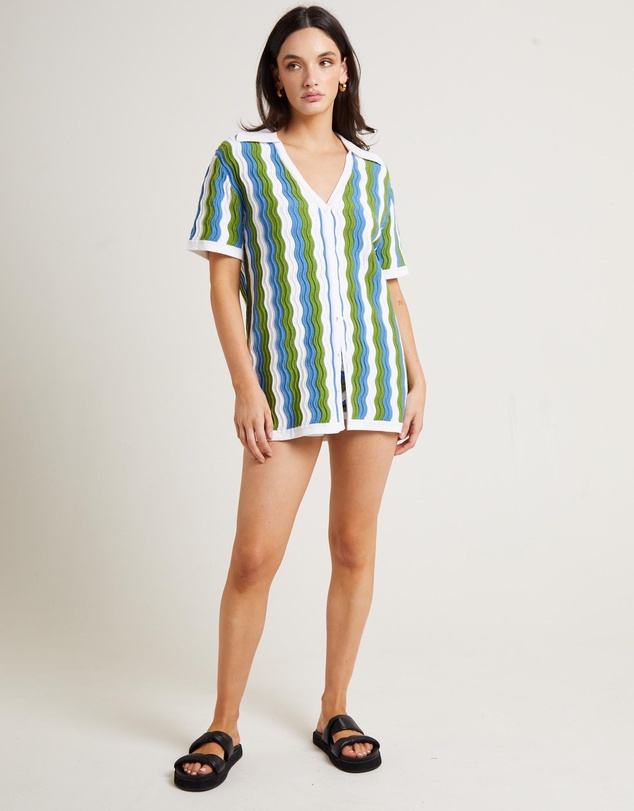 Subtitled - Cher Knit Shirt Mini Dress