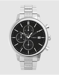 TIMEX - Chicago Chron Black Dial & Silver Tone