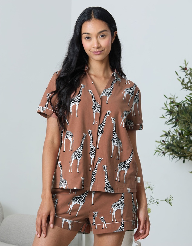 Chelsea Peers - Organic Cotton Button Up Shorts Set