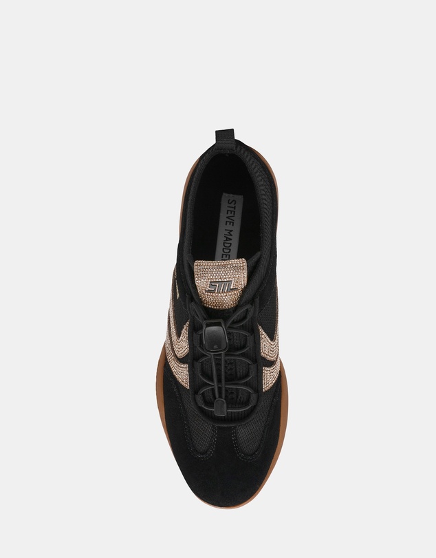 Steve Madden - Biscotti-R Black/Gold Sneakers