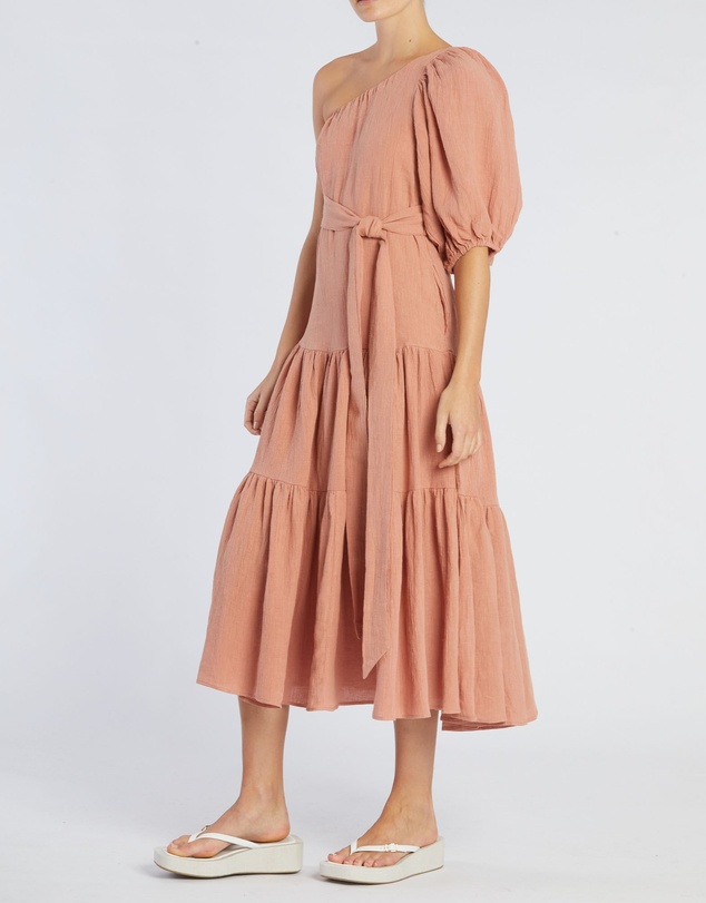 Amelius - Saloma Linen One Shoulder Dress