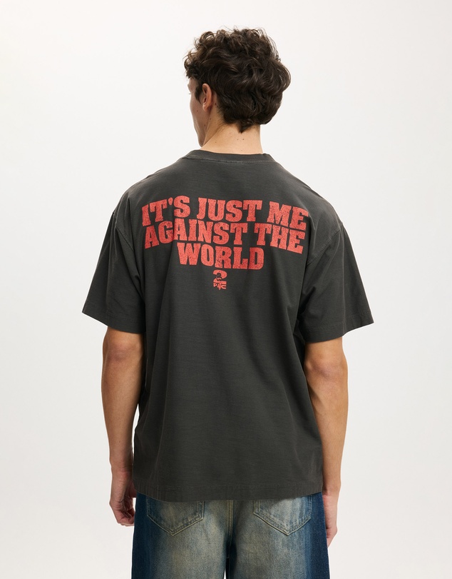 Cotton On - Box Fit Premium Music T-Shirt