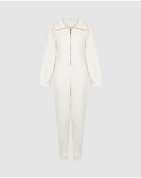 Hunkemoller - Zip Up Hearts Fleece Onesie