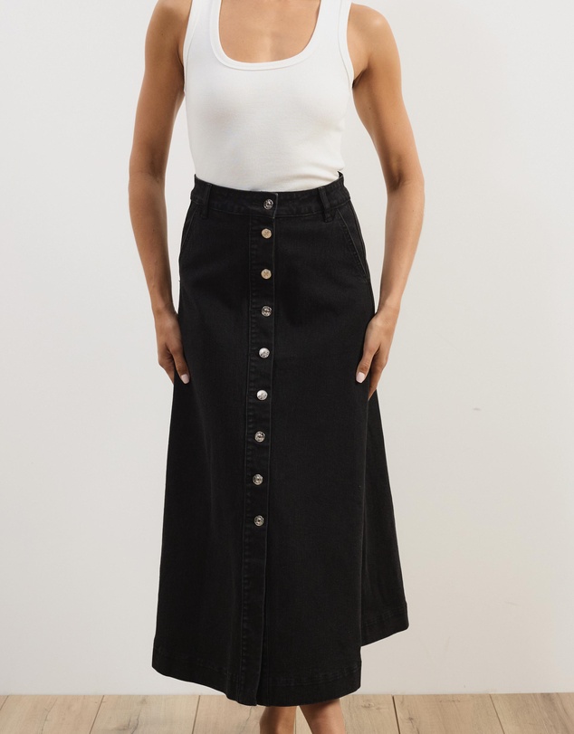 Atmos&Here - Aston Denim Midi Skirt