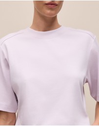 Trenery - Cotton Modal Interlock T-shirt in Lilac