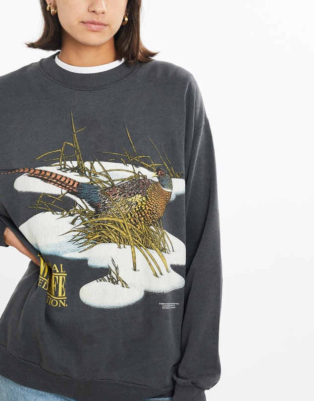 Vintage by The Real Deal - Pre Loved - Vintage 1990 Bird Wildlife Sweatshirt