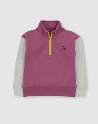 Olive & The Captain - Mauve Cosy Block Zip Jumper