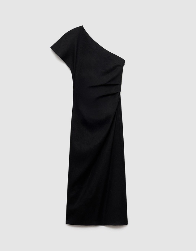 M.N.G - Rachel Asymmetrical Linen Dress