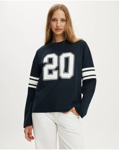 Cotton On - LS Oversized Graphic Tee
