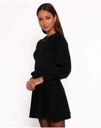 Petal & Pup - Gigi Long Sleeve Mini Dress - Black