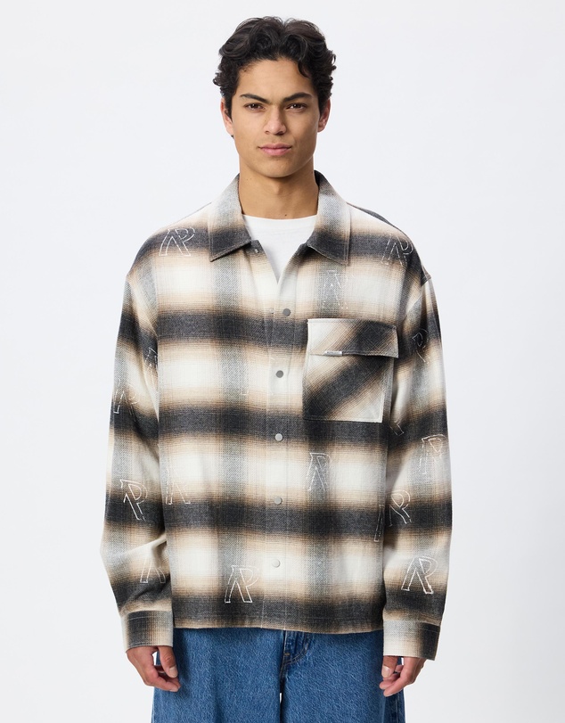 Represent - ICONIC EXCLUSIVE - All Over Initial Flannel Shirt