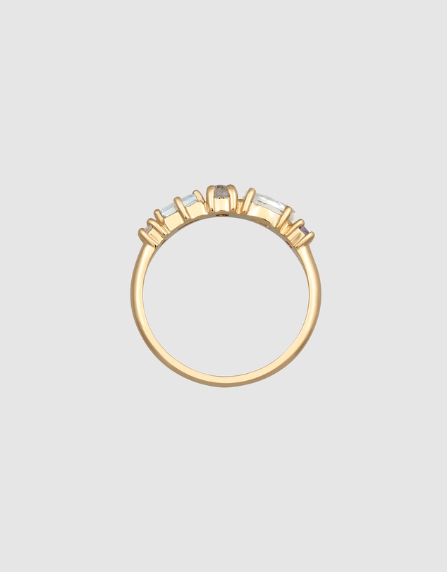 Elli Jewelry - Memoire Garden Ring in Gold-Plated 925 Silver