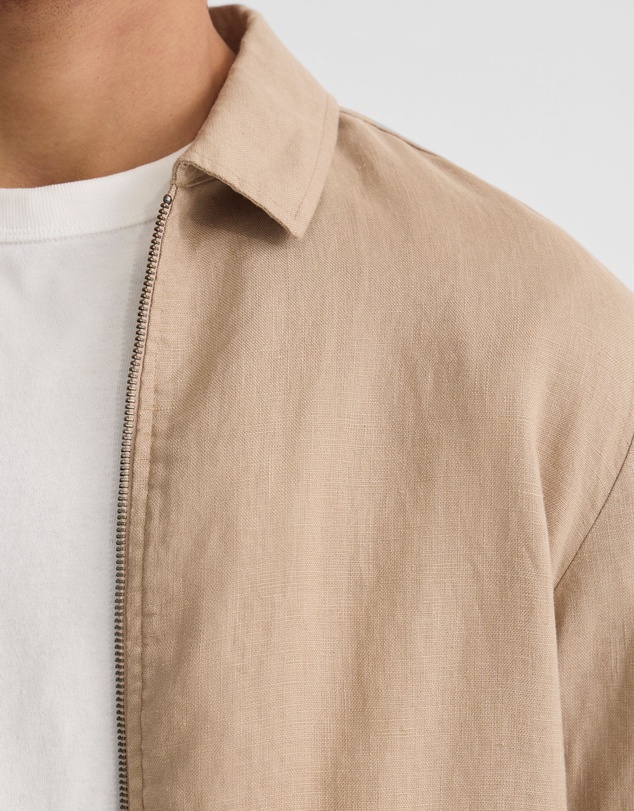 Oxford - Adem Linen Zip Bomber