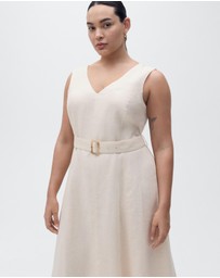 M.N.G - Laura Belt Linen Dress