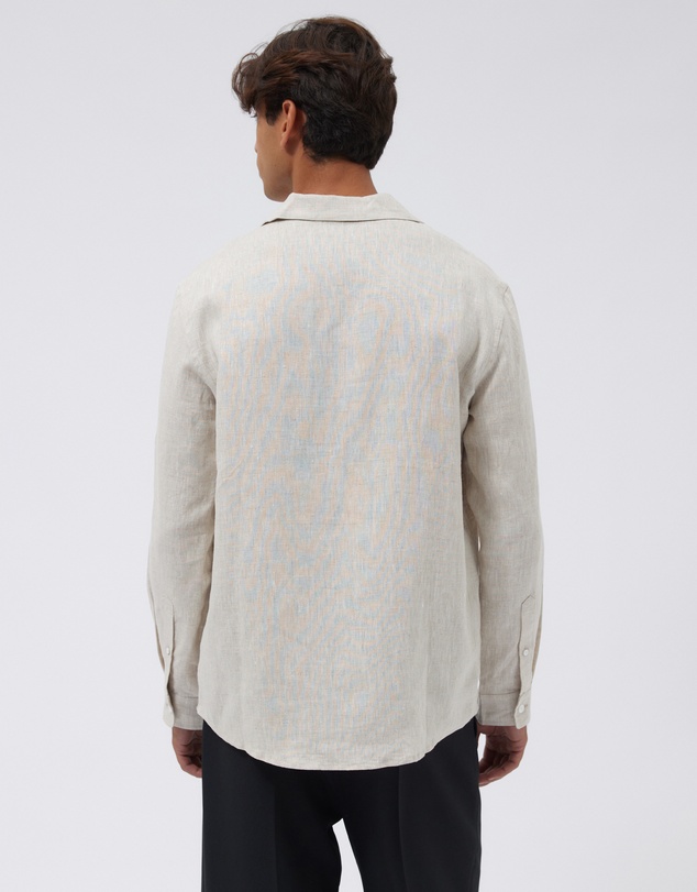AERE - Linen LS Camp Collar Shirt