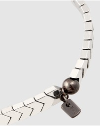Kuzzoi - ICONIC EXCLUSIVE - Bracelet Male Grey Synthetic Hematite 925 Sterling Silver