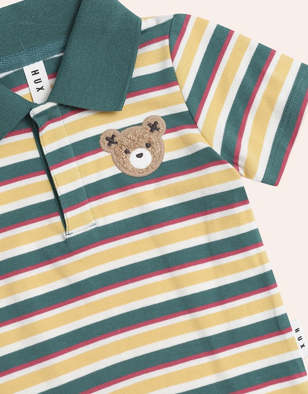 Huxbaby - Hux Stripe Polo Tee - Babies-Kids