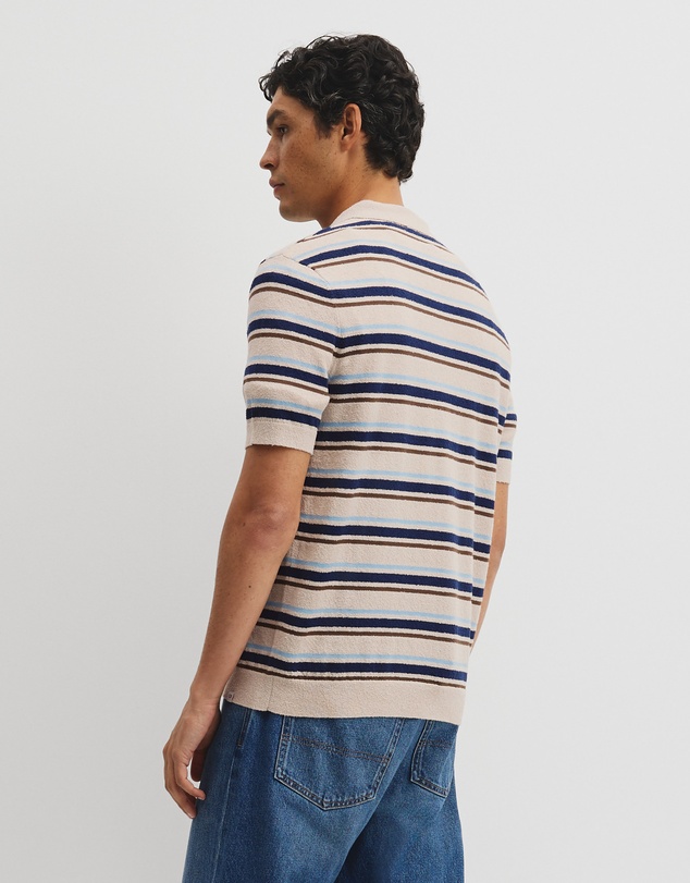 Country Road - Boucle Stripe Knit Polo