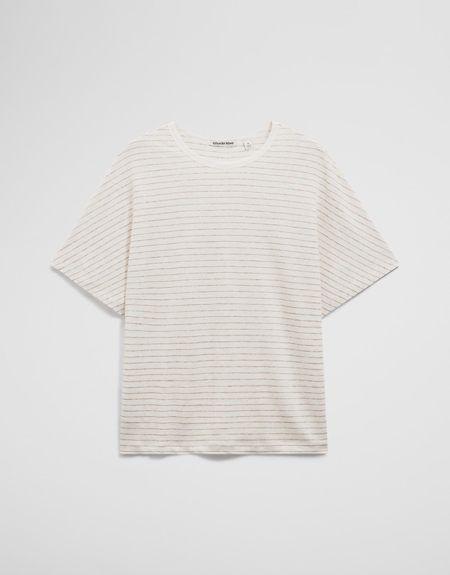 Country Road - Stripe Linen Dolman T-shirt