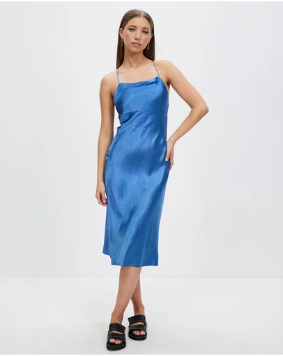 Third Form - Crush Bias Cowl Slip Dress