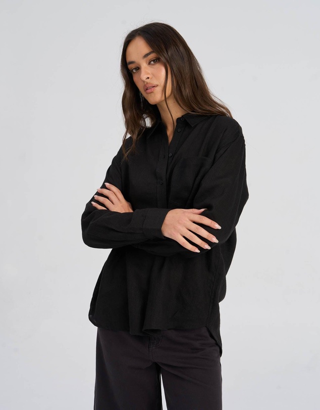 ONLY - Tokyo Linen Blend Long Sleeve Shirt