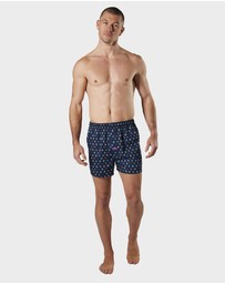 Mitch Dowd - Diamond Blue Cotton Boxer Shorts 3 Pack - Navy