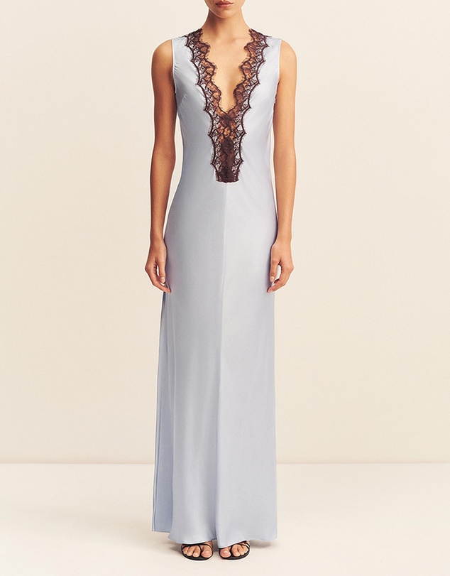 Shona Joy - Allegra Lace Plunged Maxi Dress - ICONIC EXCLUSIVE