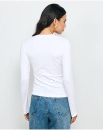 AERE - Amelie Asymm Buttoned Top