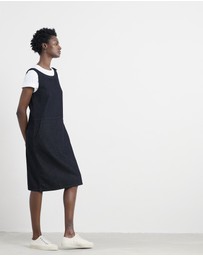 Seasalt - Seasalt Cornwall Navy Salt Weave Knee Length Pinafore
