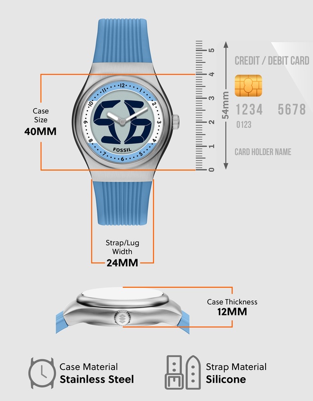 Fossil - Archival Big Tic Blue Analogue-Digital Watch