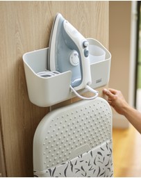 Joseph Joseph - Ironhub™ Wall-Mounted Iron Storage Caddy with Ironing Board Hook