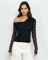 AERE - Arielle Off Shoulder Lace Top