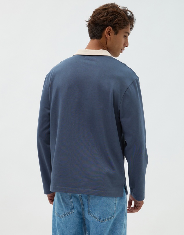 AERE - Contrast Cotton Rugby Polo
