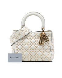Pre-Loved by Azura Reborn - Pre-Loved Medium Lambskin Cannage Studded Supple Lady Dior