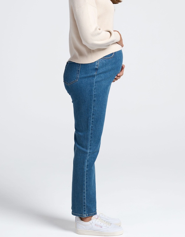 Angel Maternity - Over the Bump Relaxed Maternity Denim Jeans