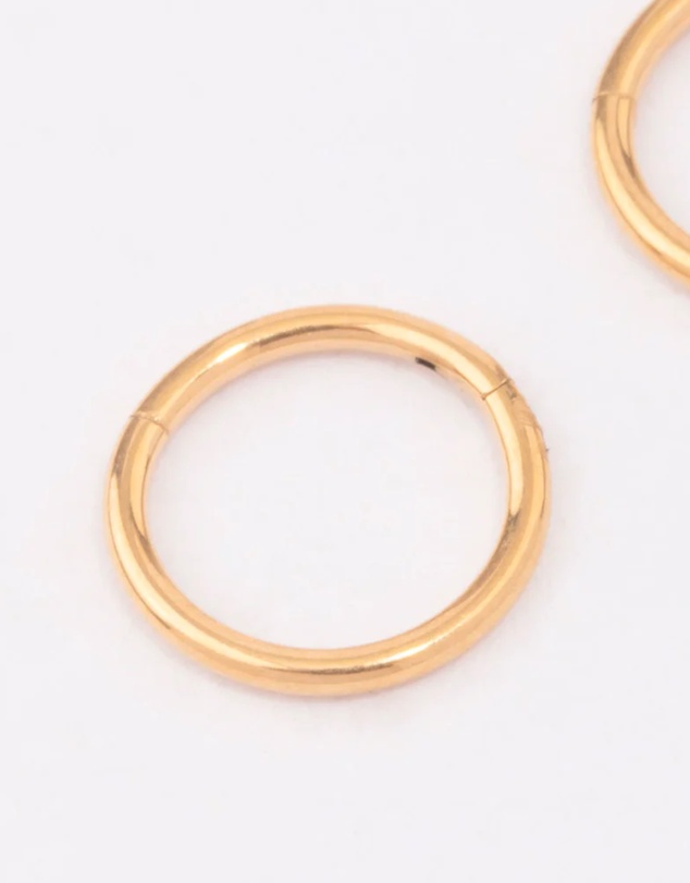 Lovisa - Gold Plated Titanium Fine Sleeper Earrings 6mm