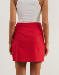 Atmos&Here - Jemima Linen Blend Mini Wrap Skirt